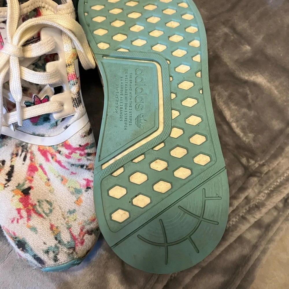 Adidas NMD R1 Boost Tie Dye Green White Red Watercolor Ultra GX5372 Si. - Picture 8 of 10